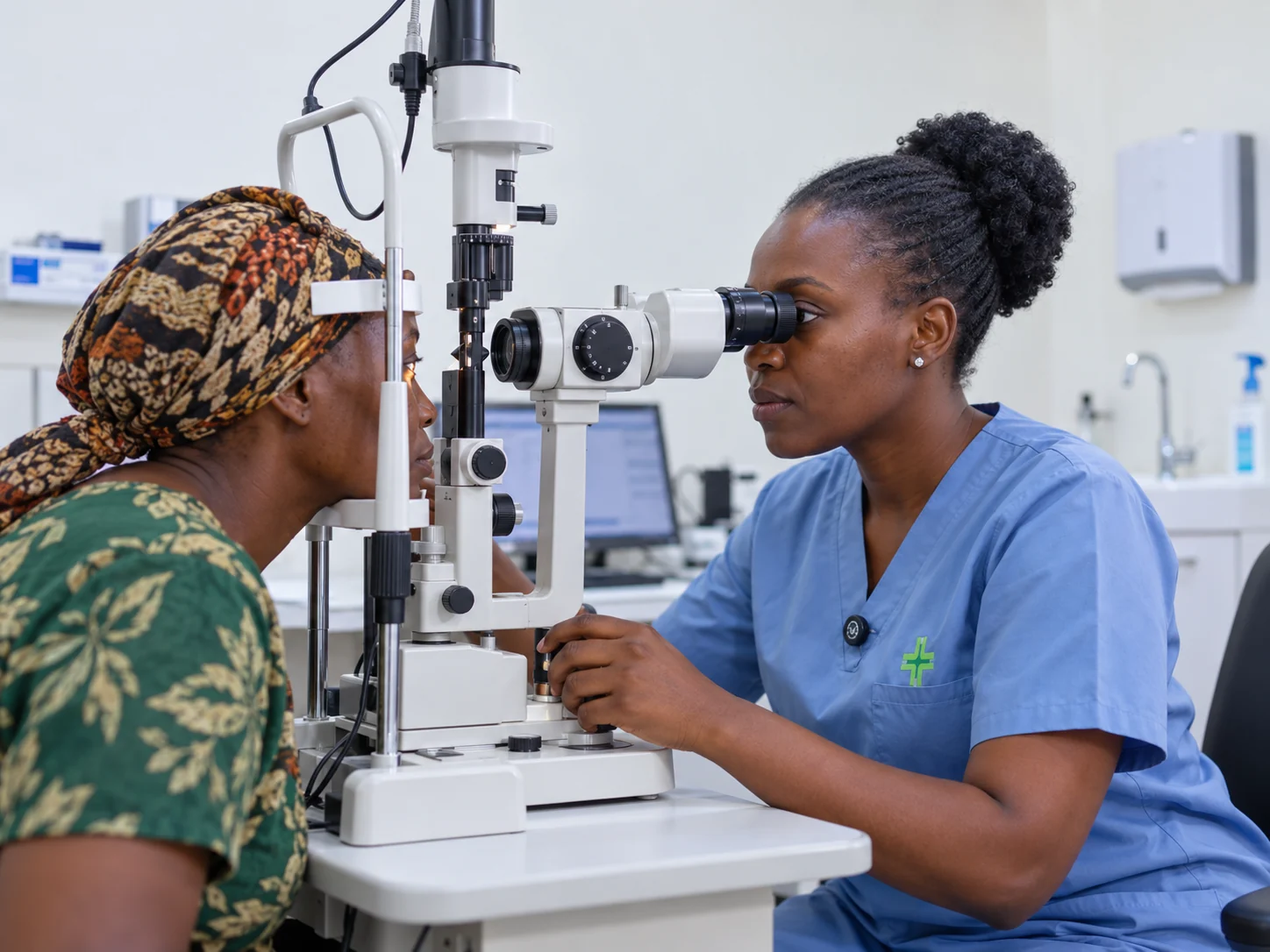 Slit lamp eye examination at Case Clinic