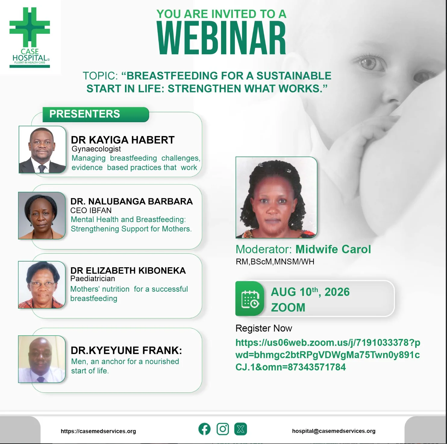Breastfeeding webinar announcement