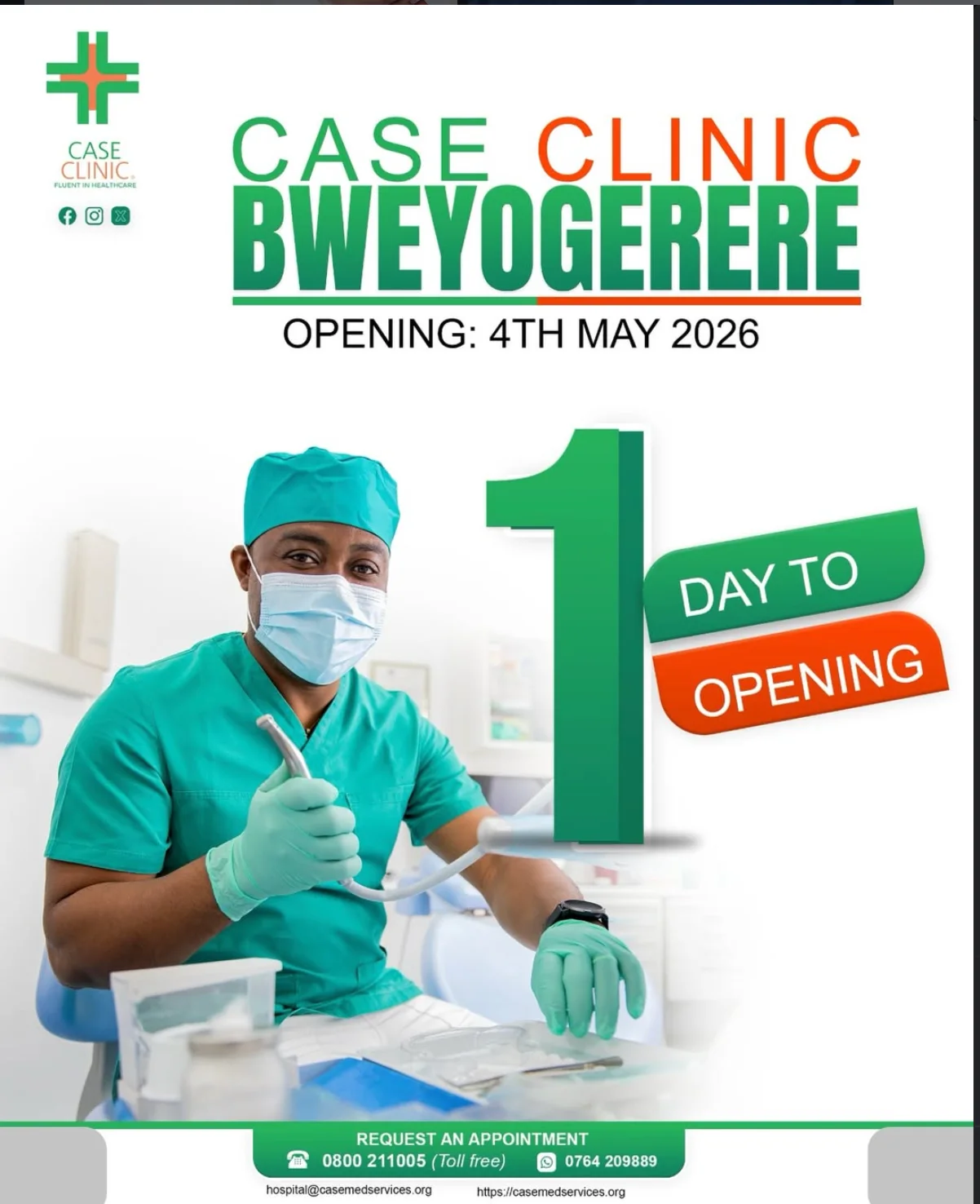 Case Clinic Bweyogerere opening announcement