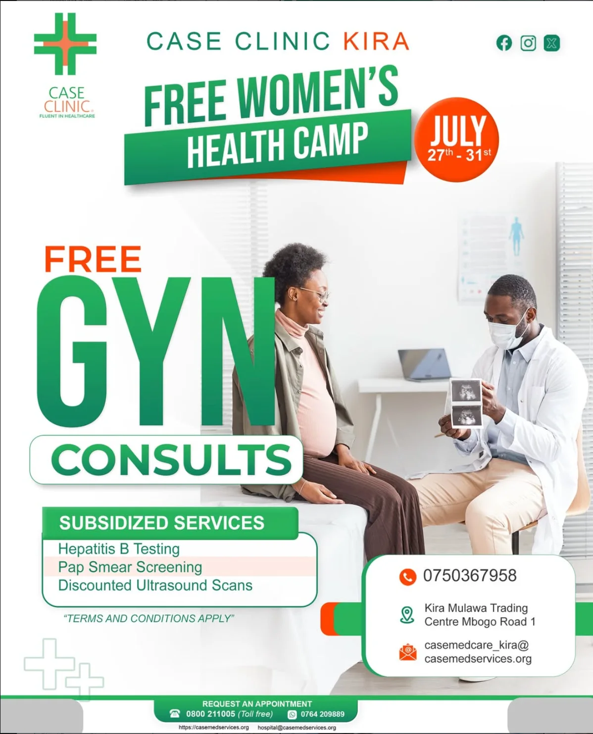 Free Women's Health Camp announcement